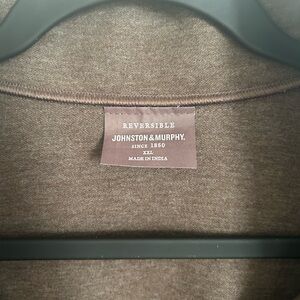 Johnston & Murphy Men's Reversible Brown Navy Sweater - Used